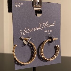 Universal Thread Braided Gold Earrings